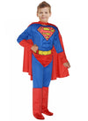 Vue de dos du déguisement de Superman musclé pour garçon