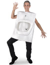 Déguisement de toilettes pour adulte blanc en forme d'urinoir
