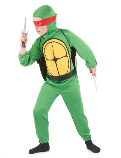 Vue de profil du déguisement tortue combattante pour garçon