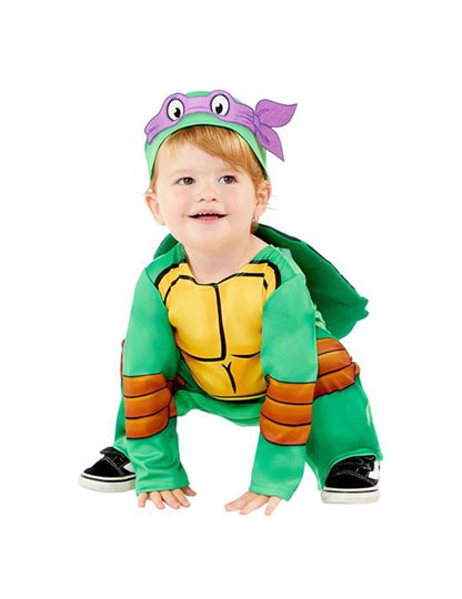 Vue du bandeau violet du déguisement Tortue Ninja™ pour bébé