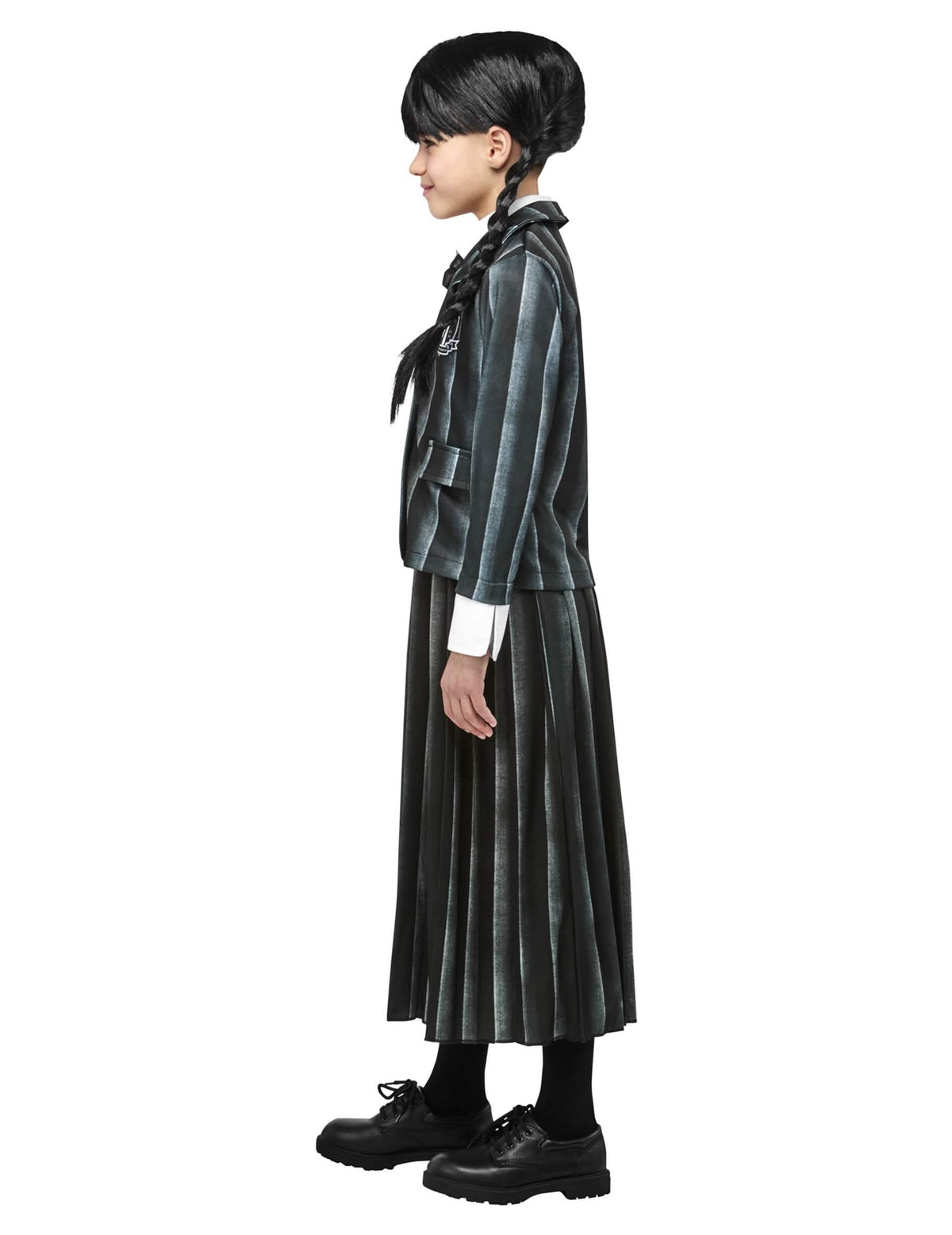 Vue de profil du déguisement uniforme scolaire Mercredi Addams™
