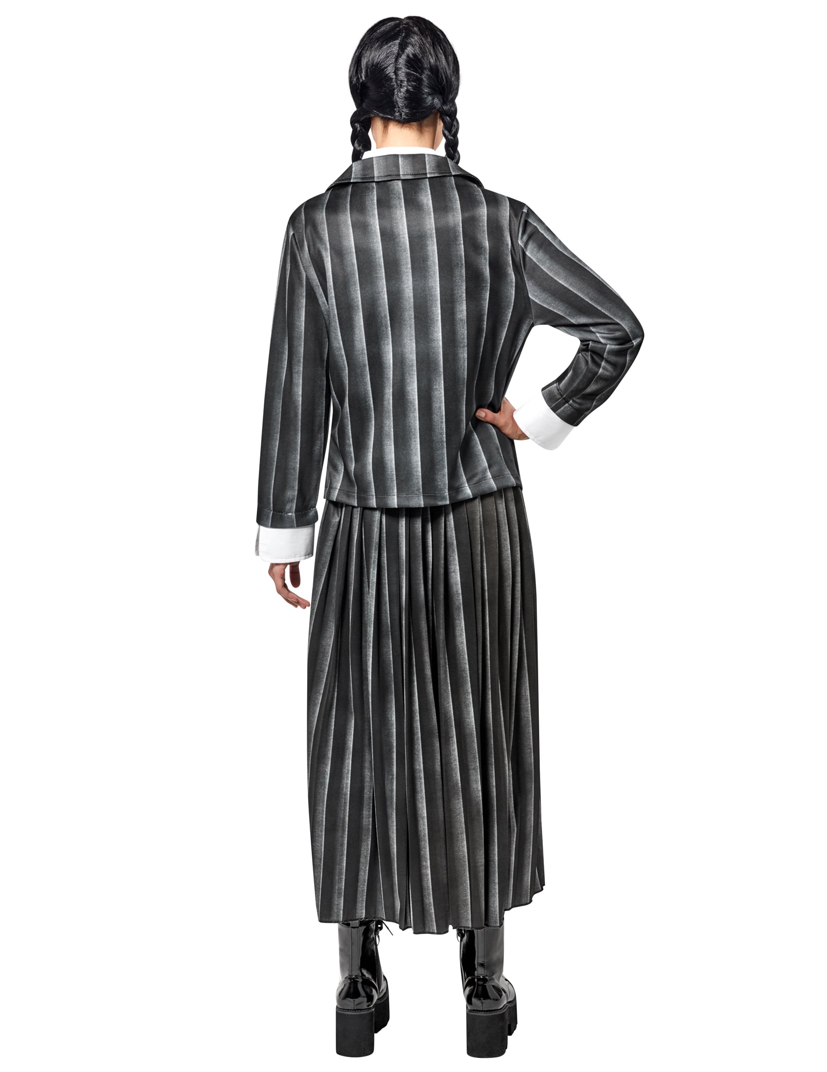 Vue de dos du déguisement uniforme scolaire Mercredi Addams™