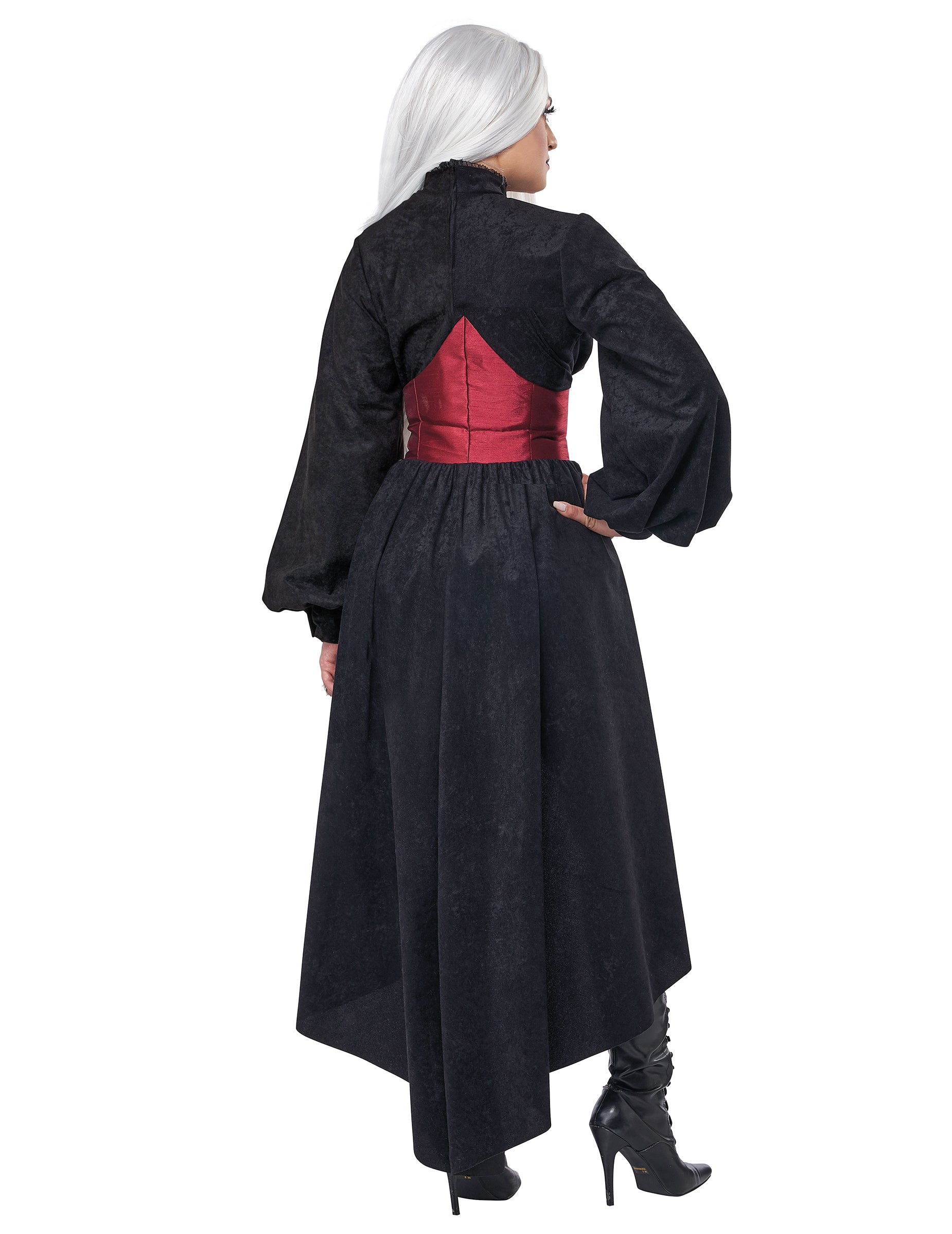 Vue de dos du déguisement vampire à corset luxe