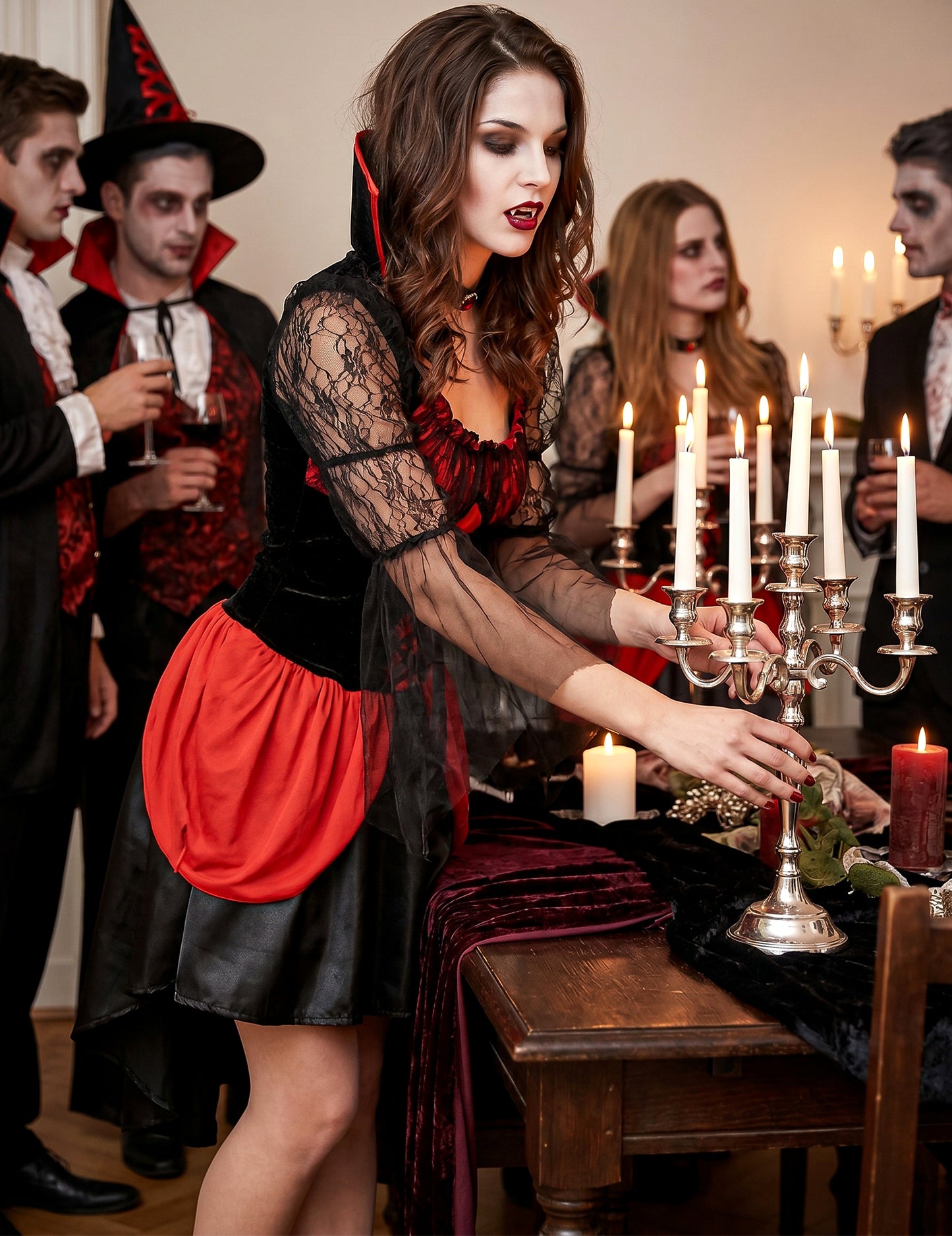 Naisten seksikäs vampyyriasu
