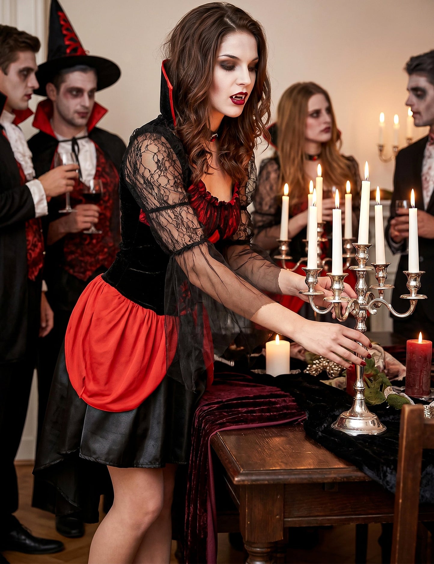 Naisten seksikäs vampyyriasu