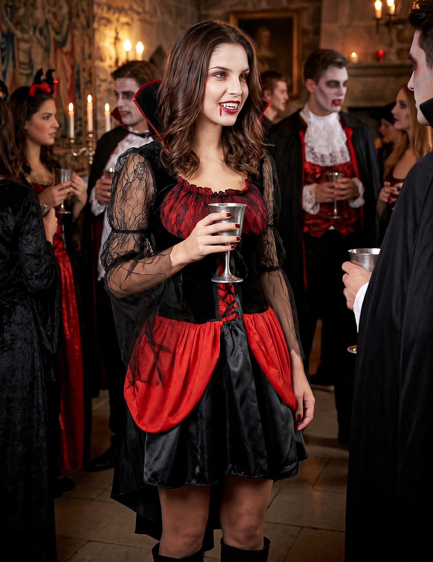 Naisten seksikäs vampyyriasu