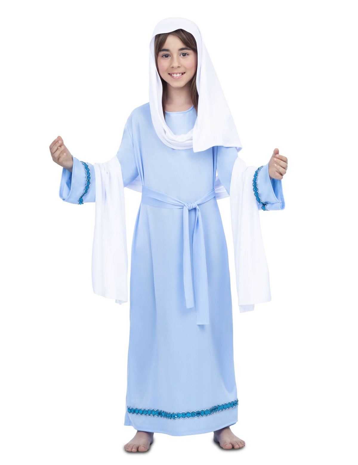 Neitsyt Maria -asu tytöt sininen ja valkoinen