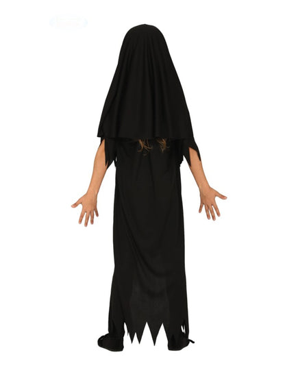 Vue de dos du déguisement zombie nonne pour fille