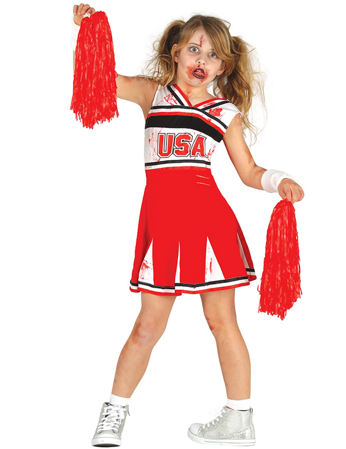 Takaa kuvattu zombiet-cheerleader-asu tytöt