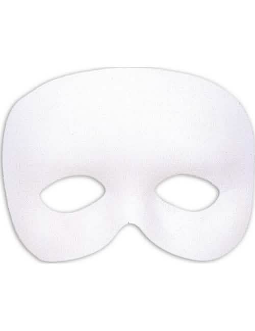 Demi-masque blanc pour adulte blanc