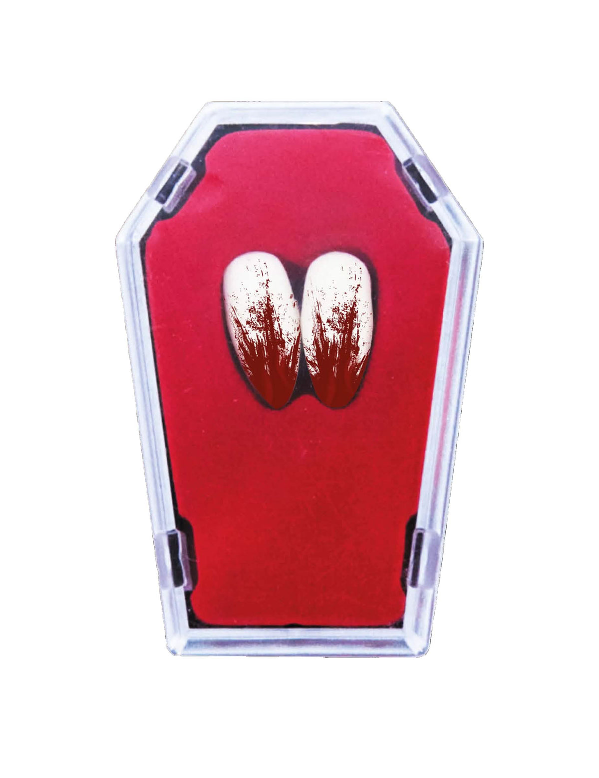 Dents de vampire pour adulte blanches et ensanglantées