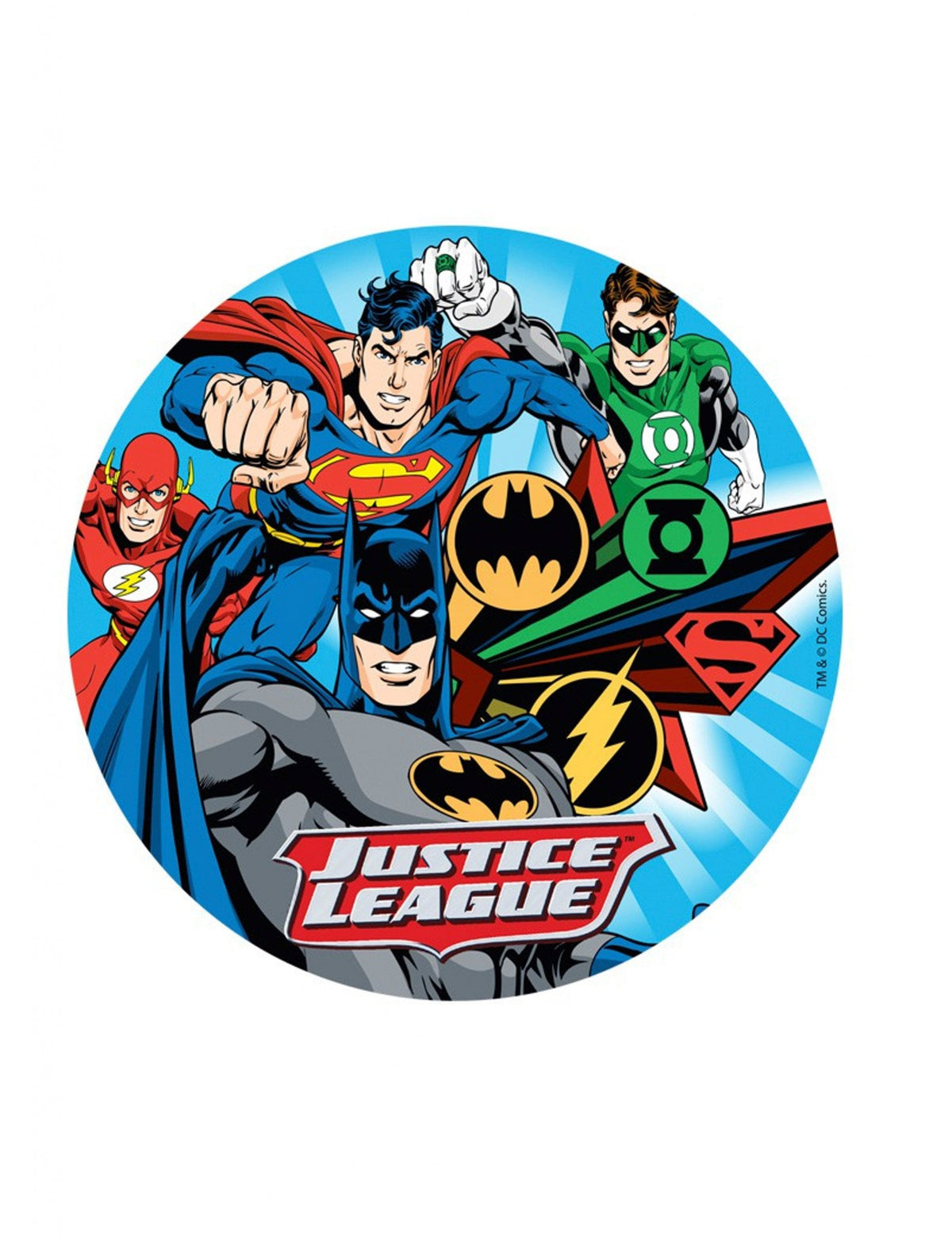 Disque azyme Justice League pour enfant multicolore avec Batman et Superman