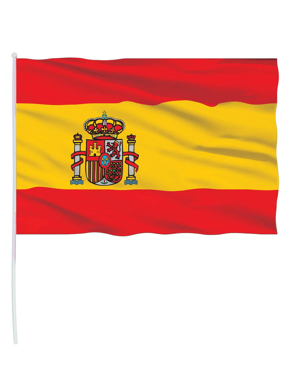 Espanjan lippu faneille punainen ja keltainen vaakunalla