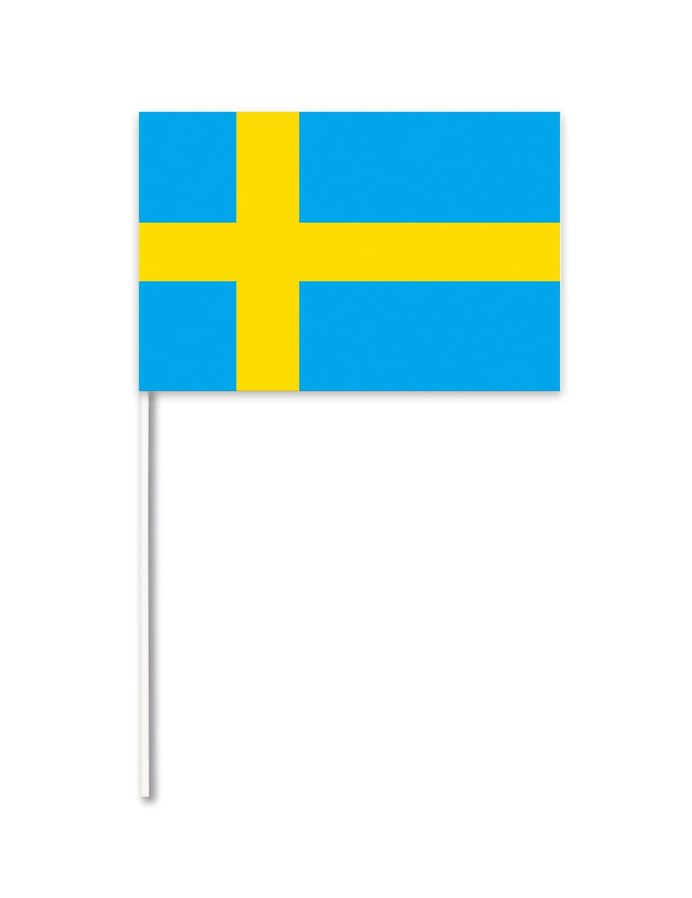 Drapeau papier Suède bleu et jaune