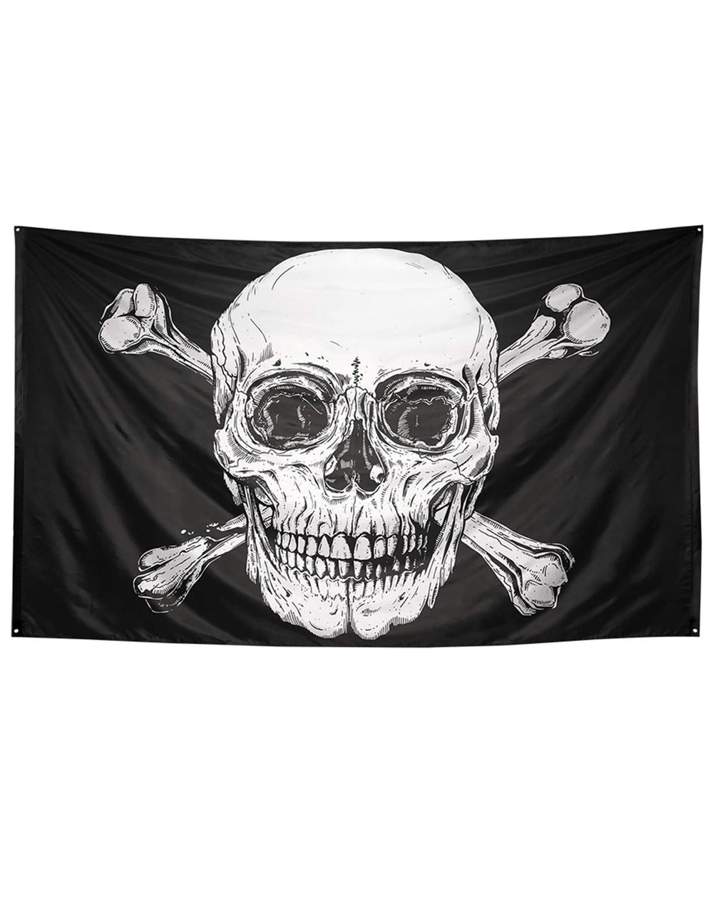Drapeau pirate Jolly Roger pour décoration noir et blanc