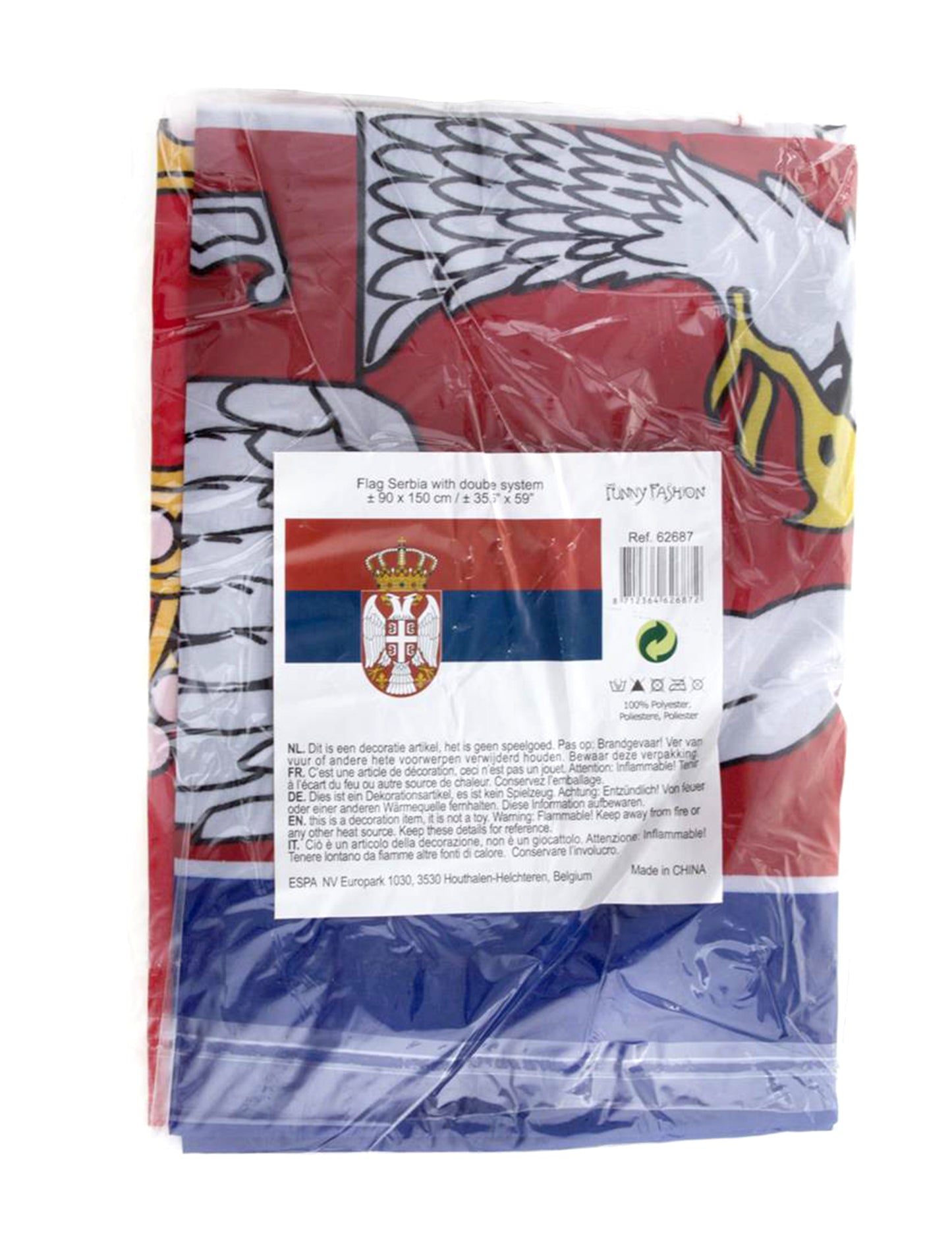 Serbian lippu 150 x 90 cm