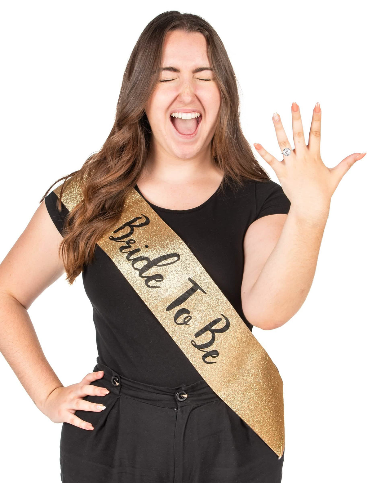 Écharpe Bride to Be EVJF pour adulte dorée