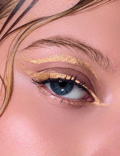 Metallinhohtoinen kultainen kimalle-eyeliner Si si la paillette™