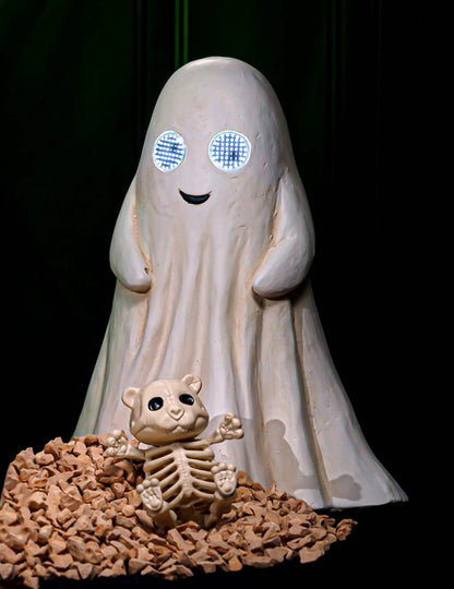 Summerween-koristekummitus magnesiumia animoiduilla LED-silmillä 34,5 x 24 x 42 cm