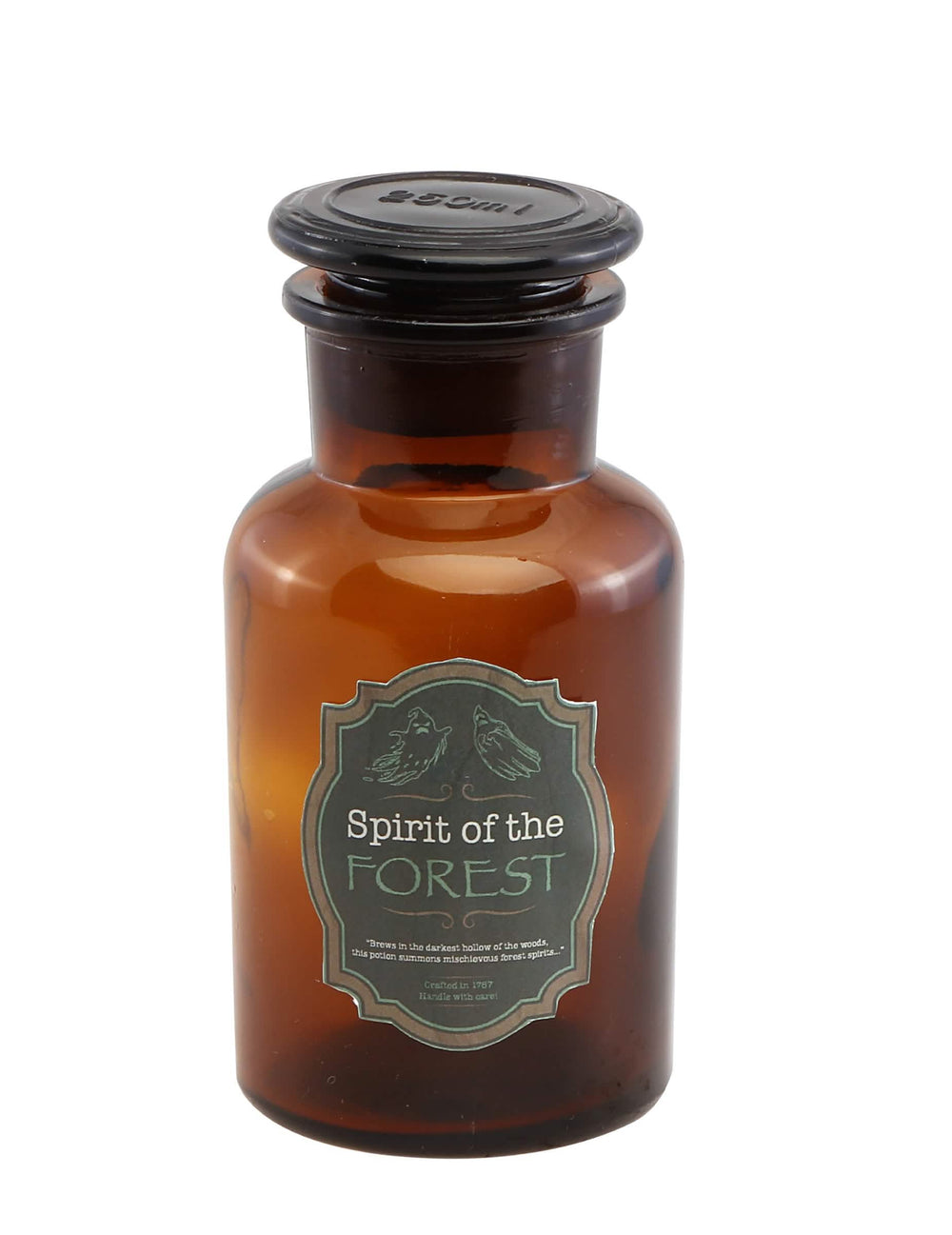 Flacon d'apothicaire Spirit of the Forest pour décoration en verre marron ambré