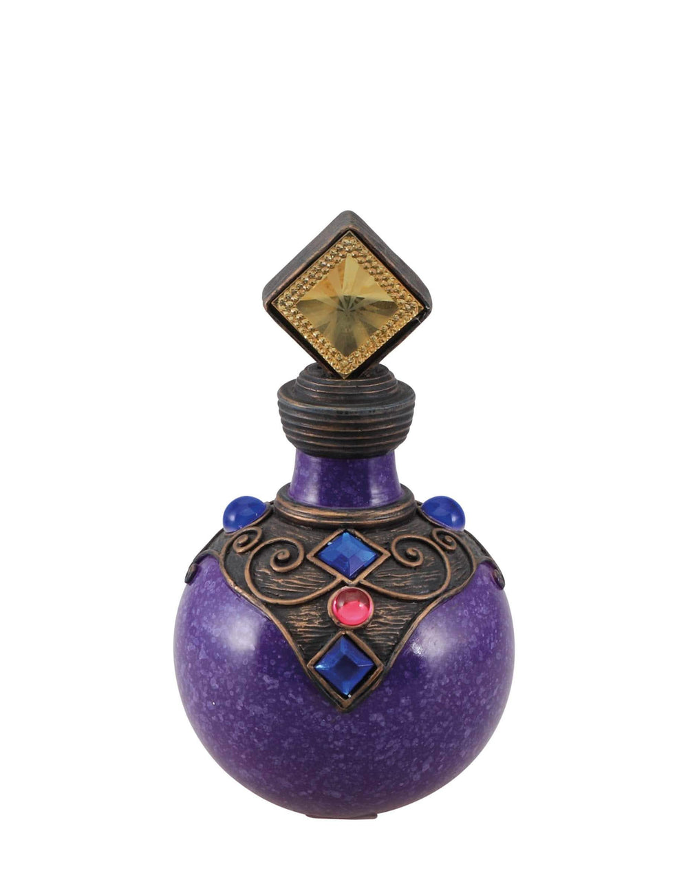 Flacon de potion pour adulte violet en résine avec pierres colorées
