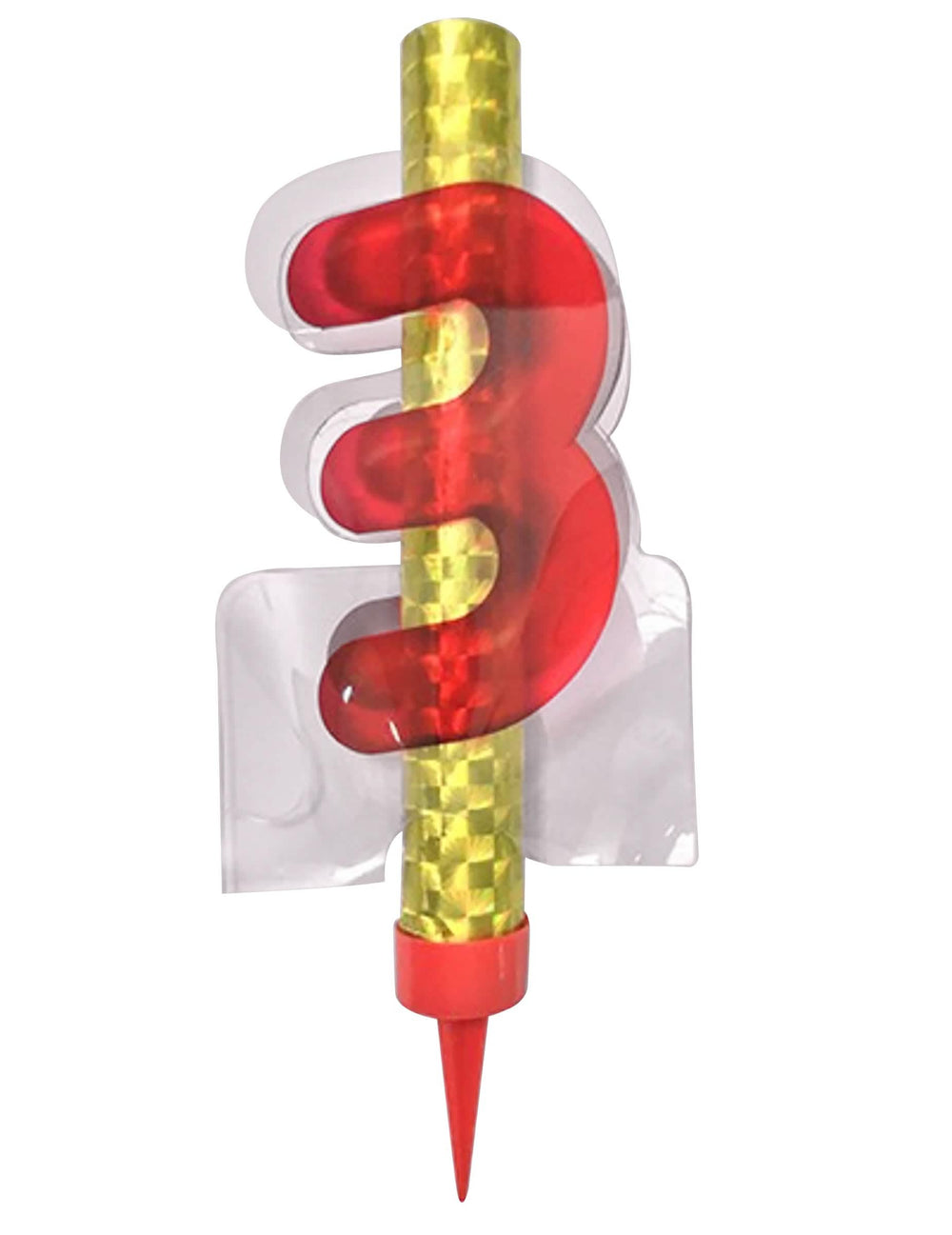 Fontaine lumineuse numéro 3 pour gâteau rouge
