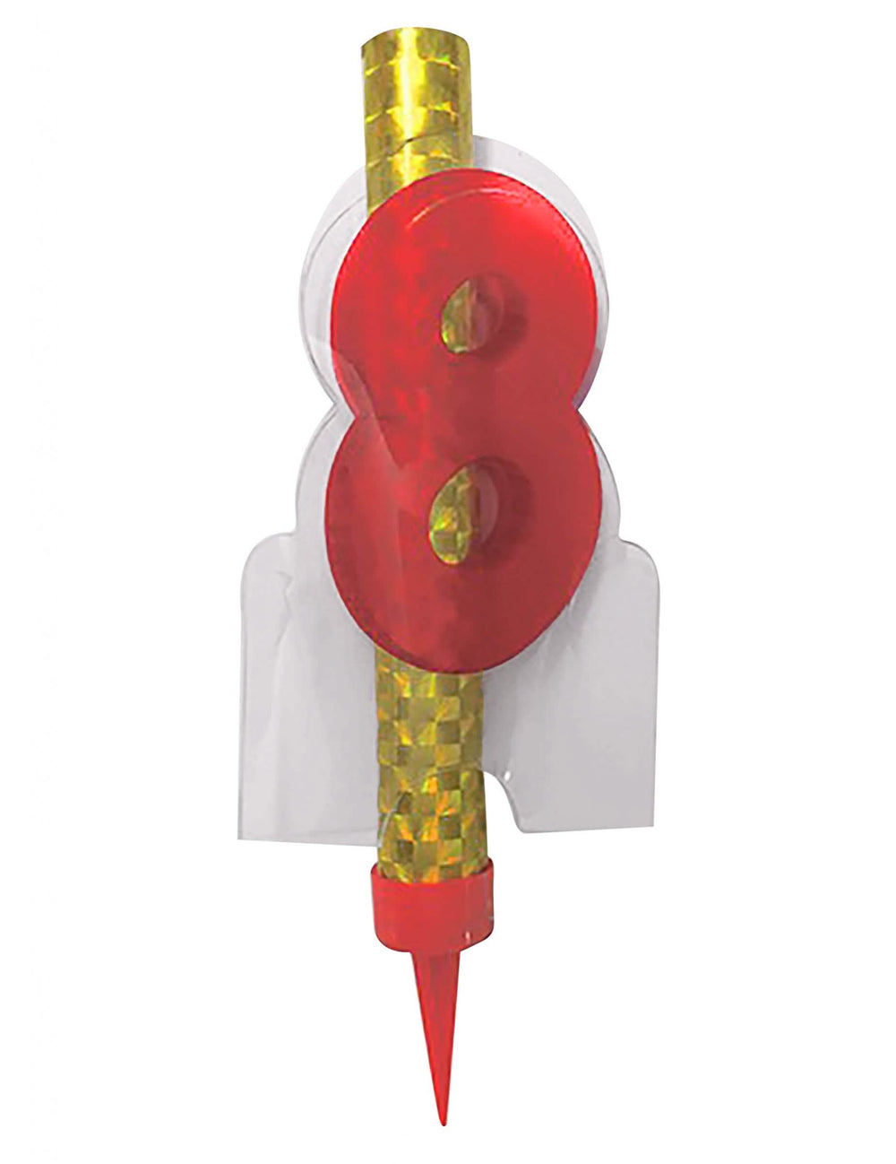 Fontaine lumineuse numéro 8 pour gâteau d'anniversaire rouge