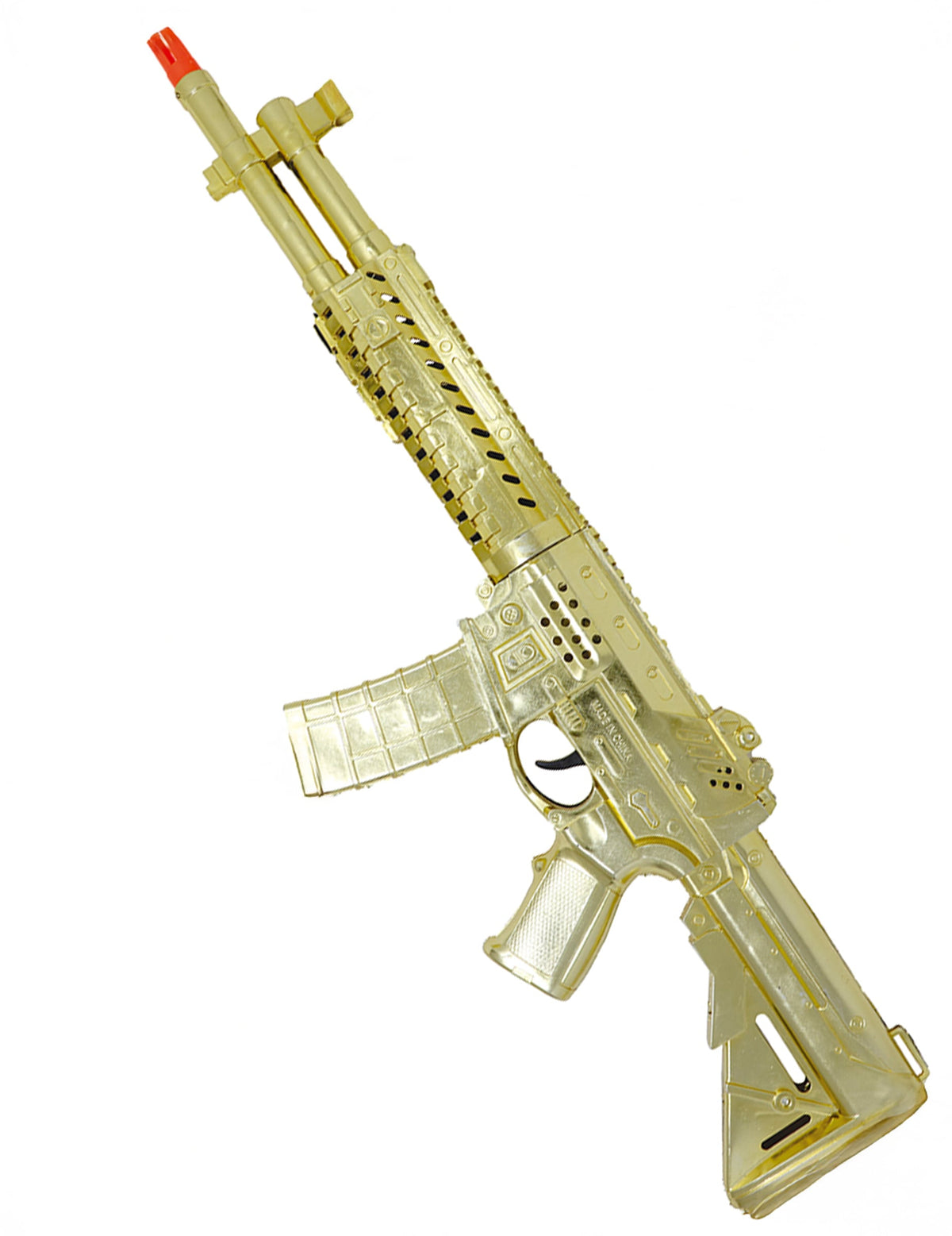 Fusil d'assaut factice pour adulte doré
