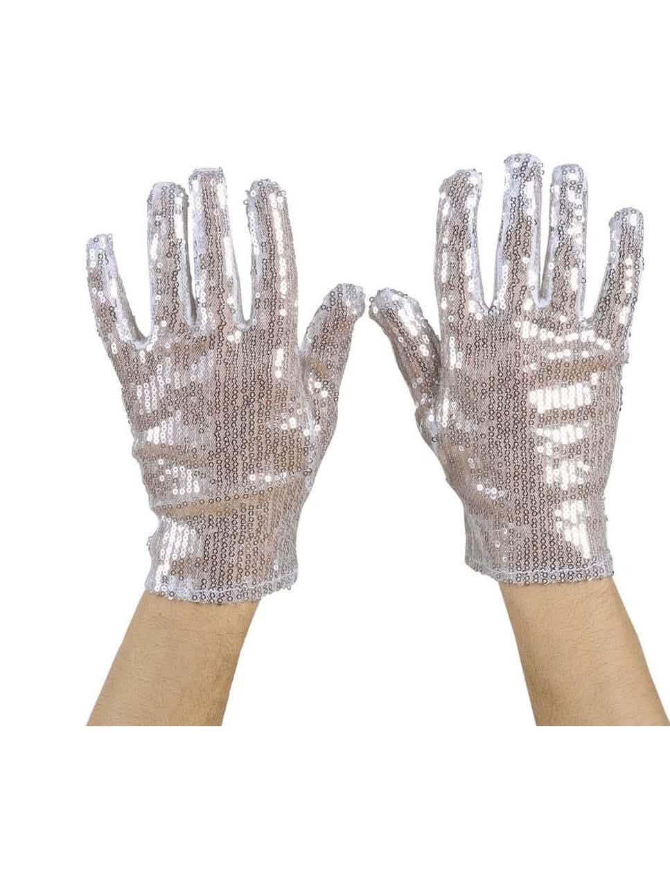 Etukuva lyhyistä gants-sormikkaista paljeteilla