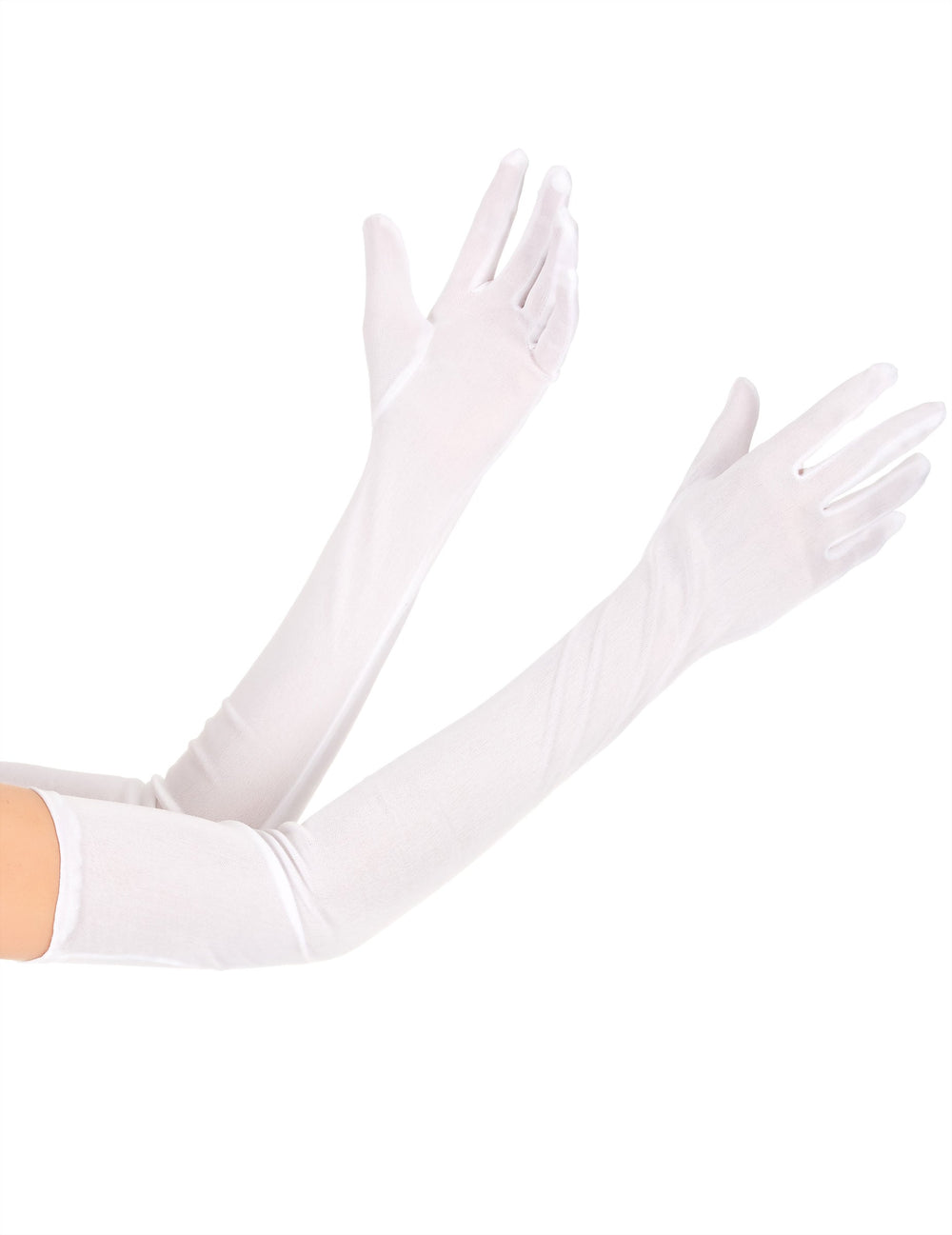 Gants longs blancs pour adulte 60 cm
