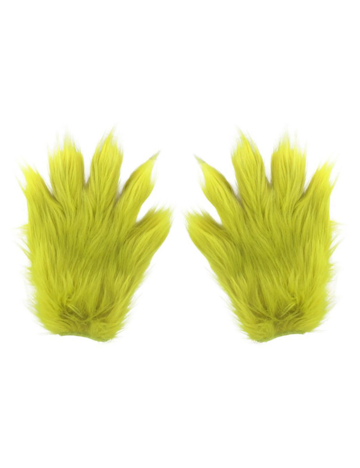 Gants poilus le Grinch™ pour adulte verts à longs poils