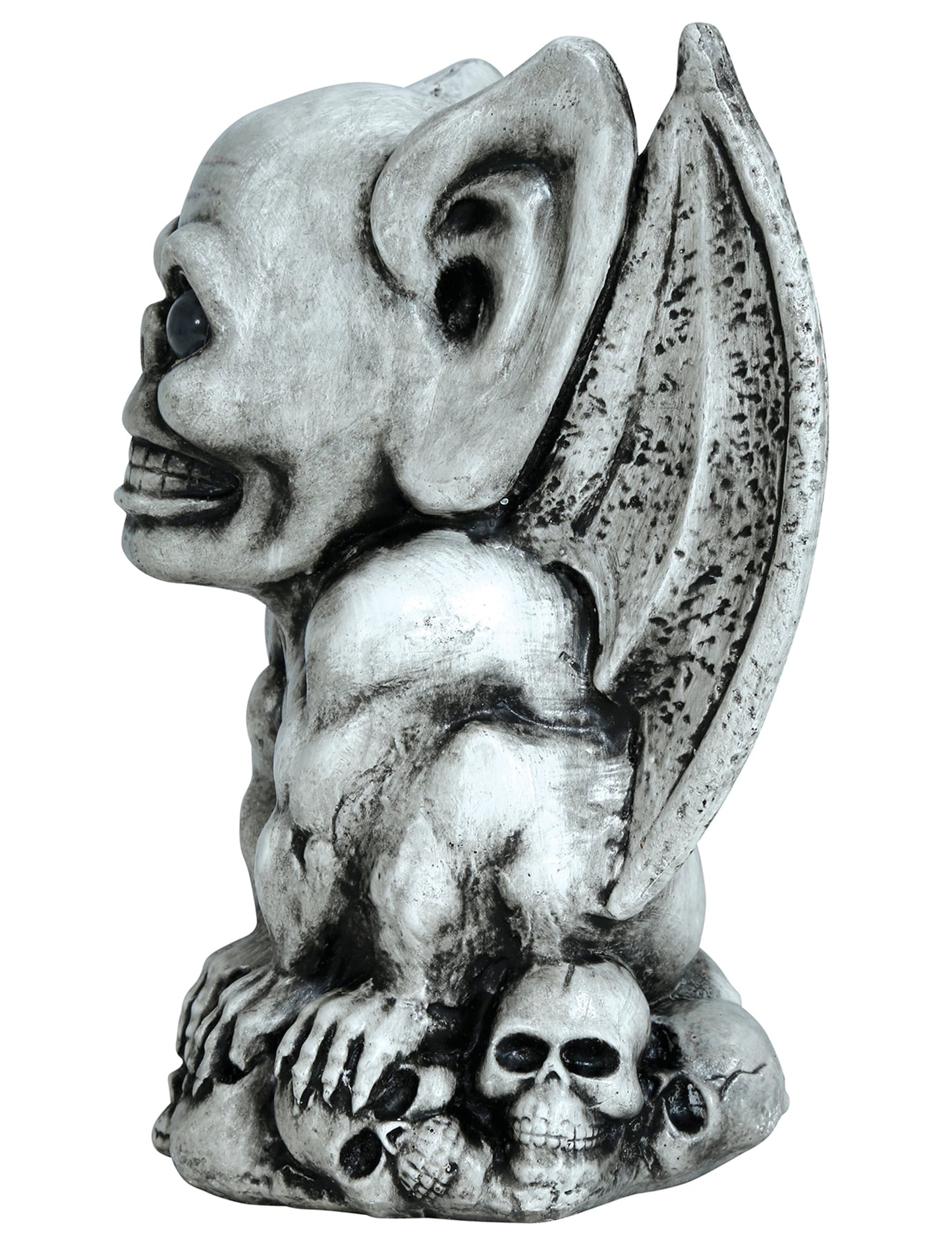 Vue de profil de la gargouille décorative pour Halloween