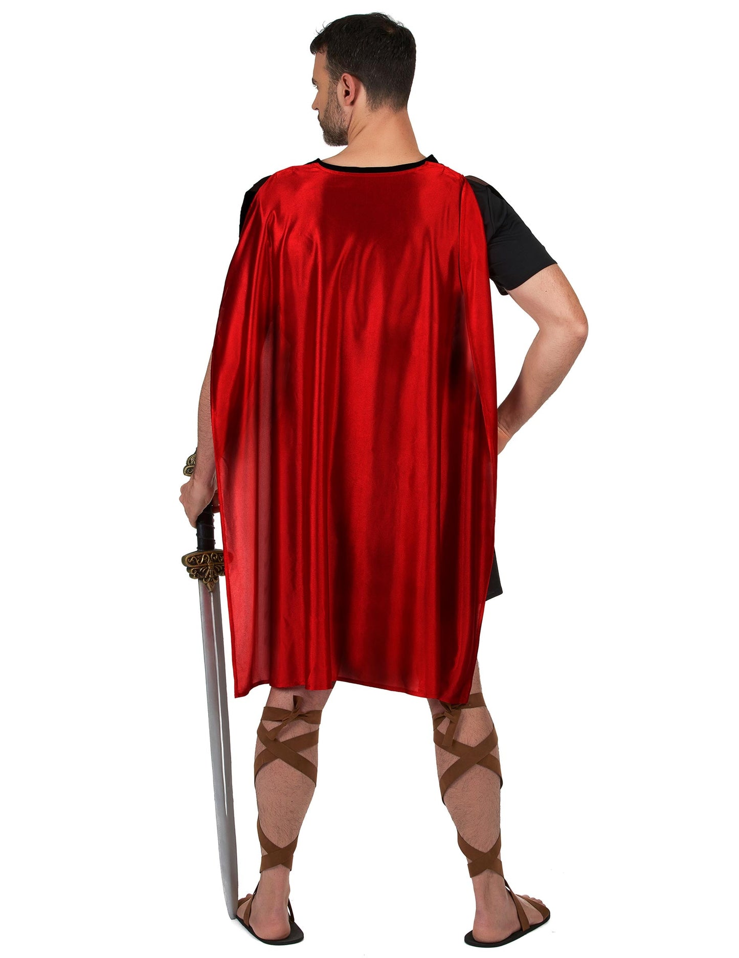 Vue de dos du déguisement de guerrier gladiateur pour homme