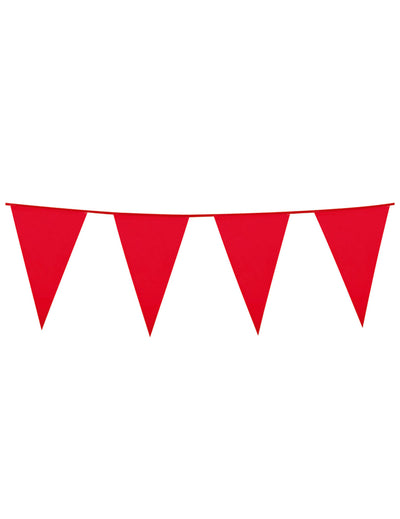 Guirlande à fanions pour décoration de fête rouge 10m