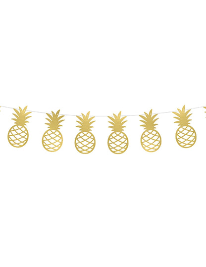 DIY-Ananas-Metallisinkultainen Seppele 150 cm Koristelusetti