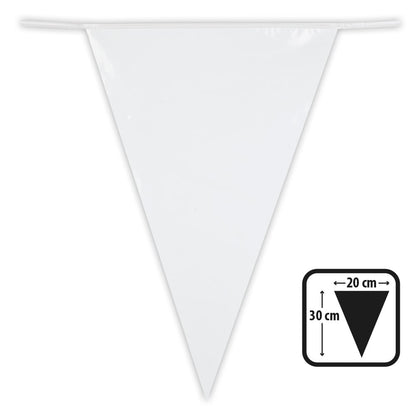 Guirlande à fanions blancs 10m
