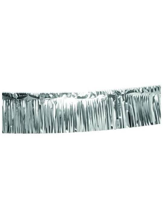 Guirlande à franges pour fête argentée de 6 mètres
