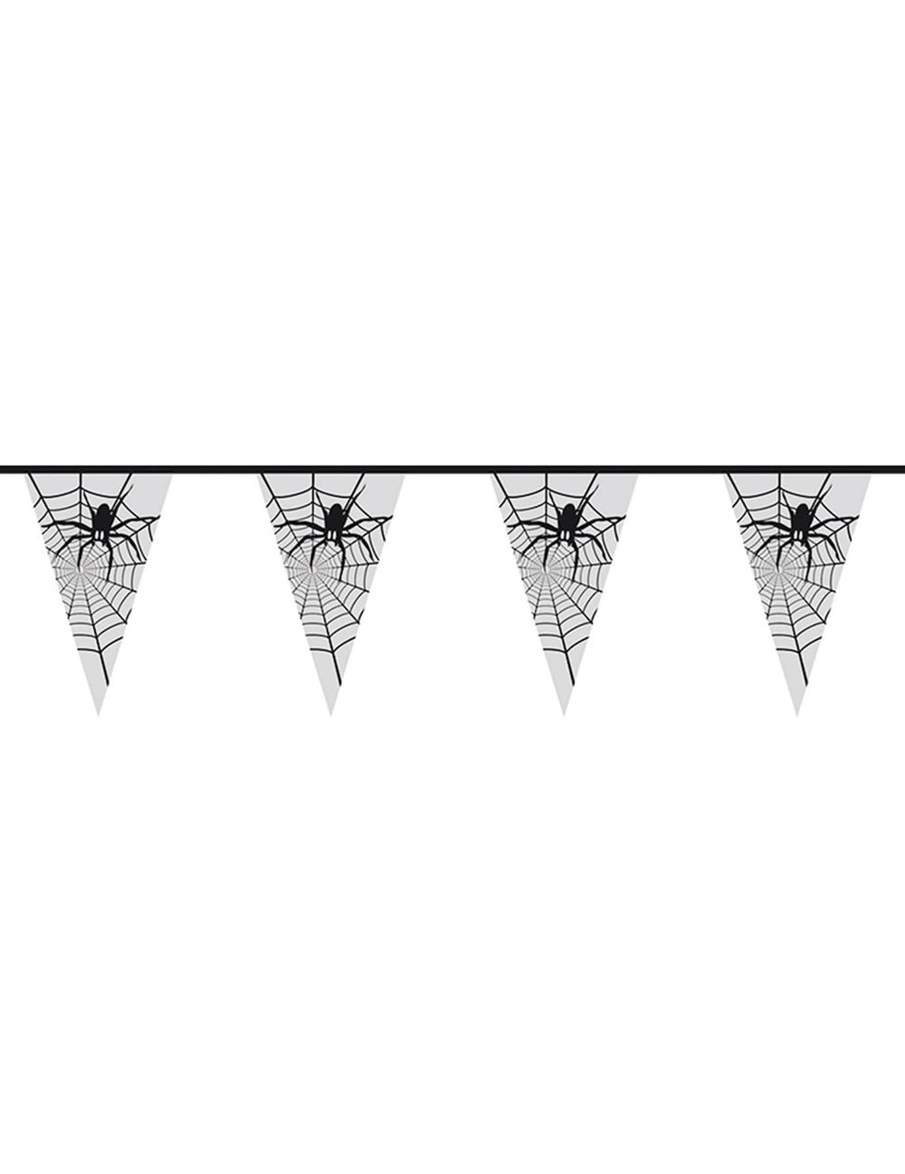 Guirlande araignée pour Halloween transparente et noire