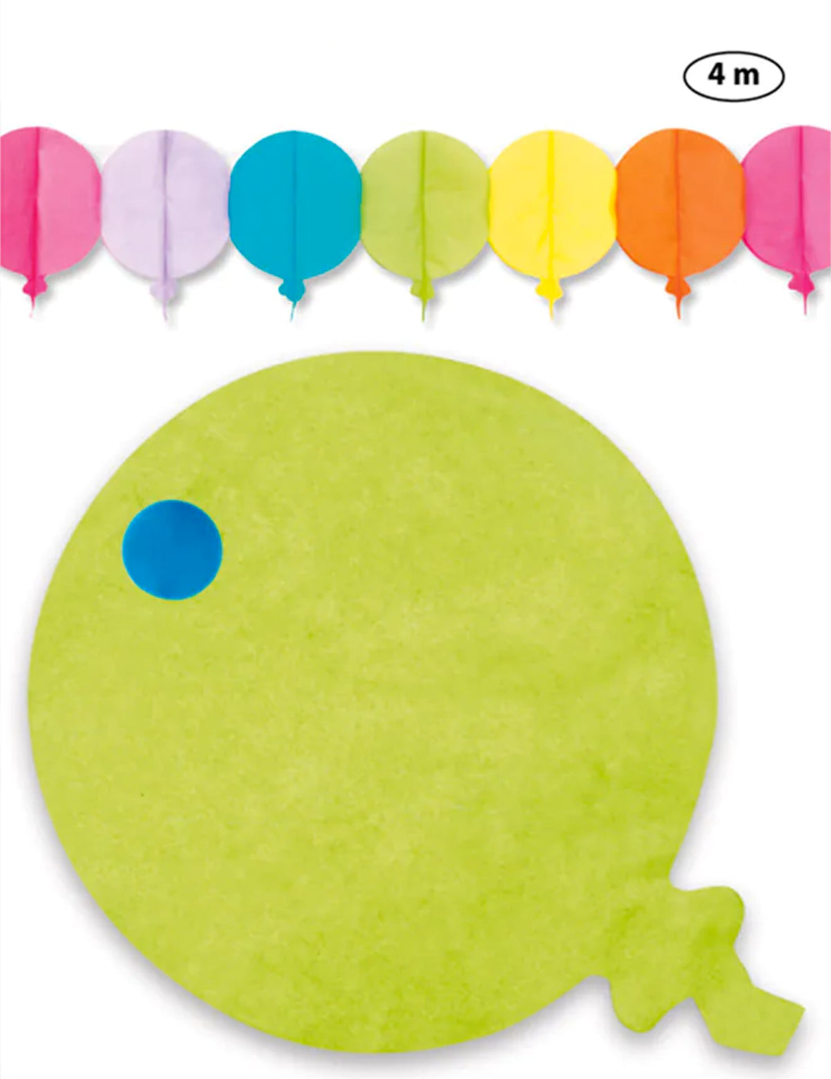 Guirlande ballons en papier multicolore