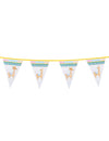 Guirlande de fanions en plastique lama pour fête blanche