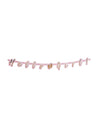 Guirlande de lettres en carton hello girl pour baby shower rose et or