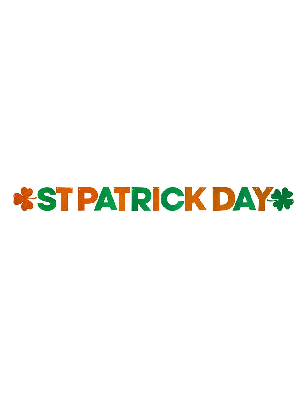 Guirlande Saint Patrick vert et orange avec trèfles