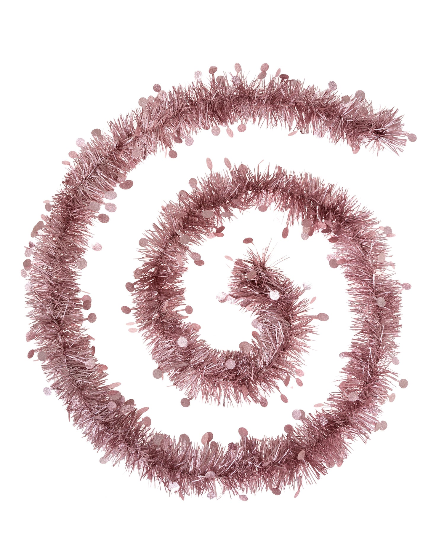 Guirlande de sapin pour Noël rose scintillante à ronds