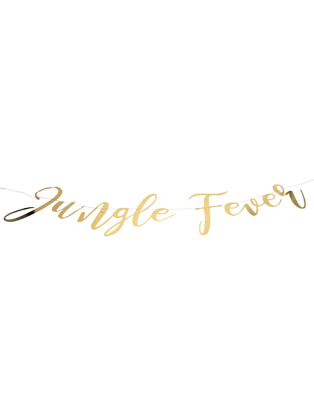 Guirlande en carton jungle fever pour anniversaire tropical dorée
