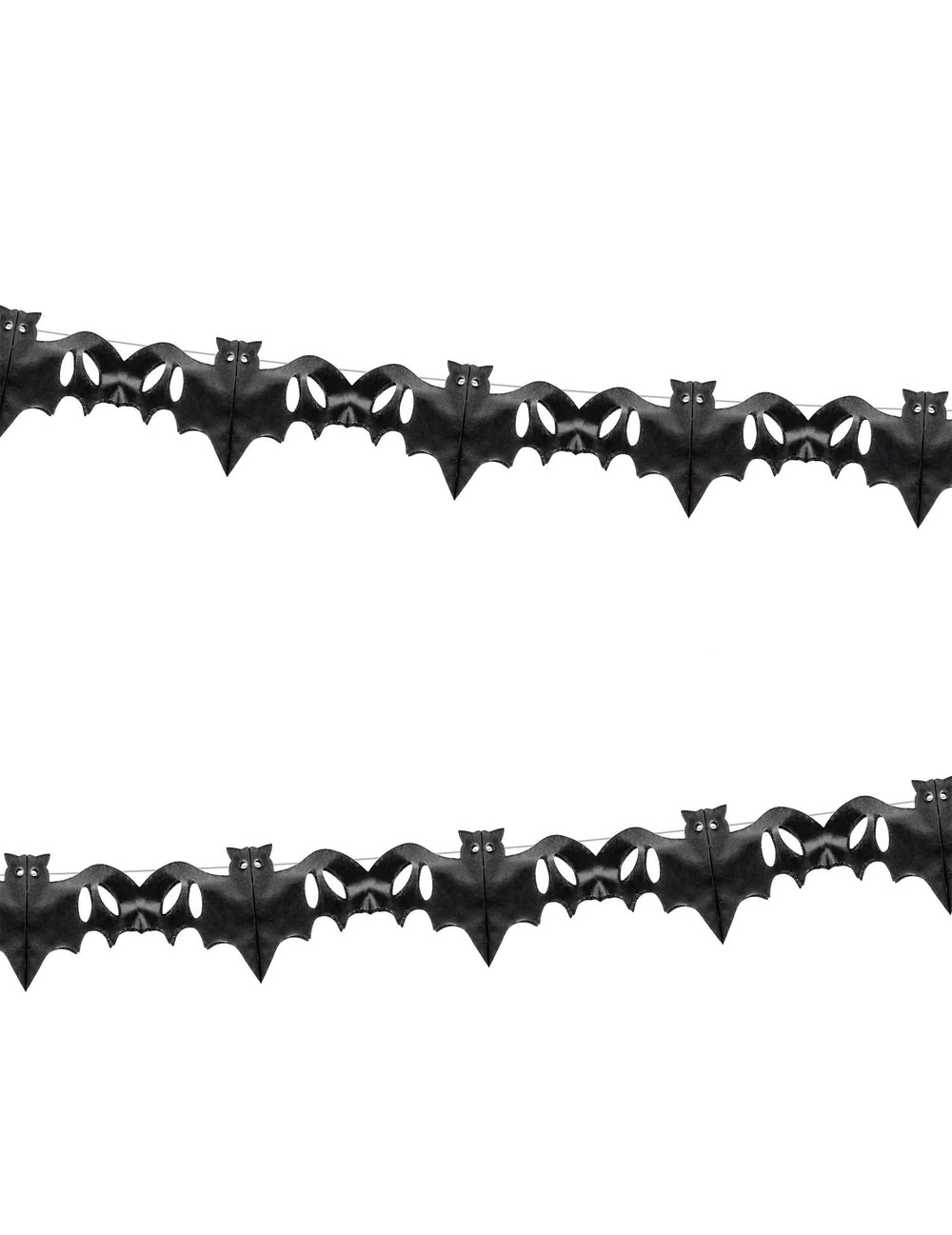Guirlande en papier chauve-souris pour décoration Halloween noire