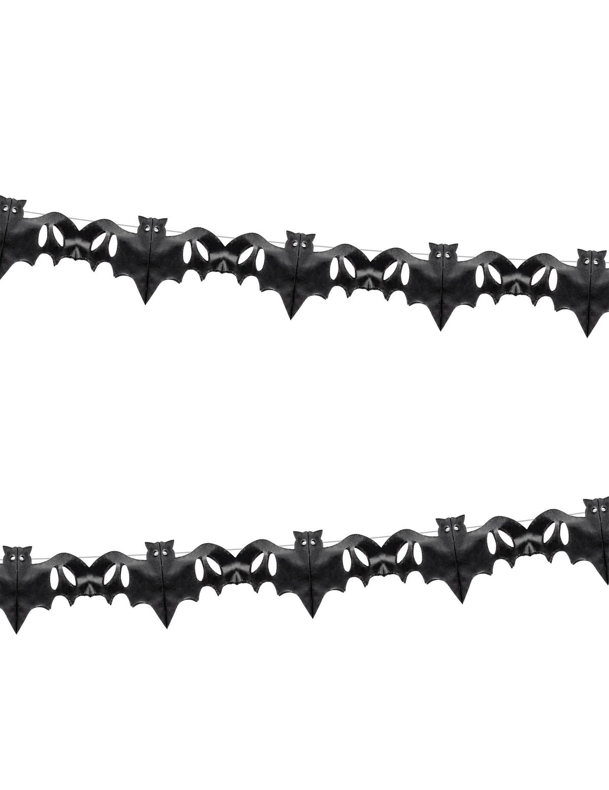 Guirlande en papier chauve-souris pour décoration Halloween noire