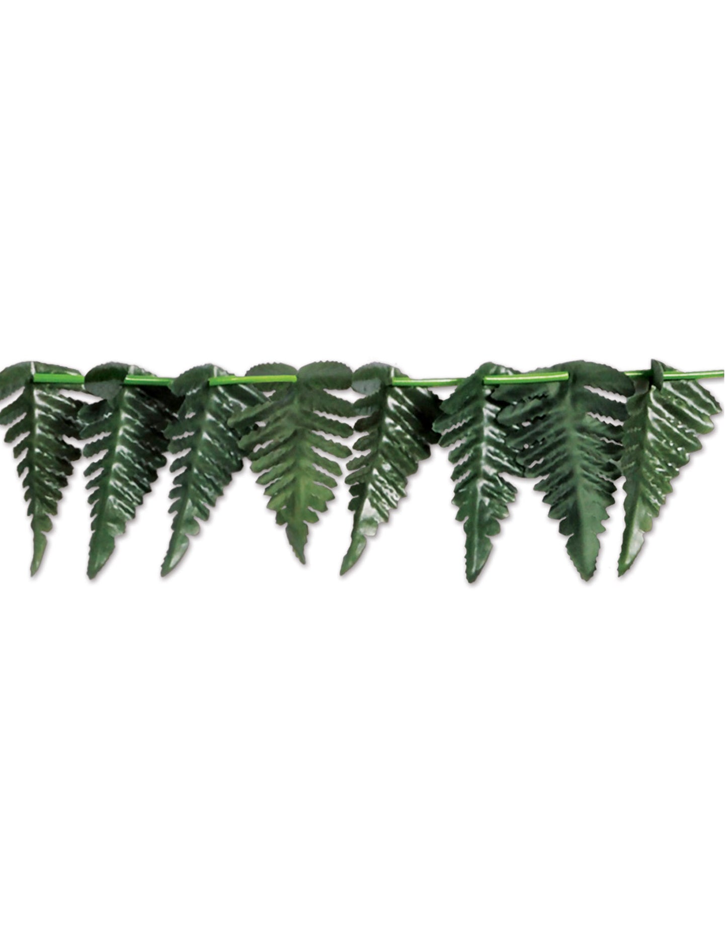 Guirlande feuilles tropicales pour fête hawaïenne verte en polyester