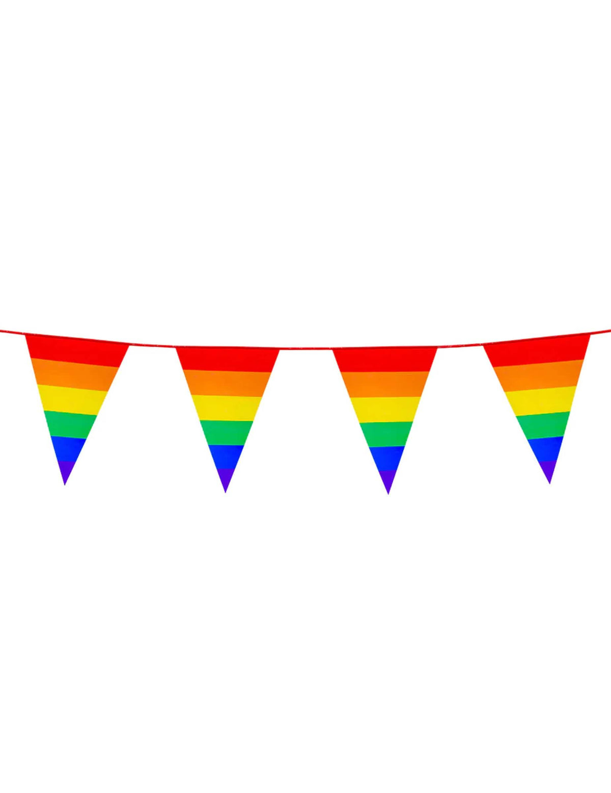 Guirlande fanion arc en ciel pour fête multicolore 10 mètres