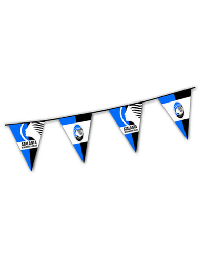 Guirlande fanion en plastique Atalanta bleue et noire