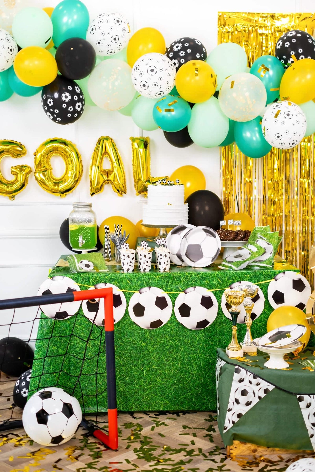 Mise en situation de la guirlande fanions football